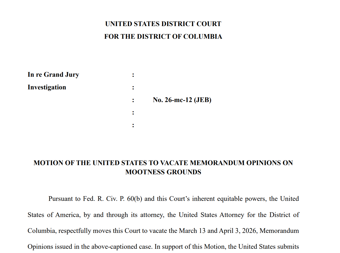 exness官网：挑战鲍威尔失利后 美国首都检察长向法院申请“撤销裁决”